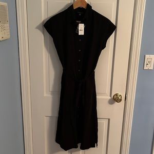 Saks Fifth Avenue Black Button Down Dress